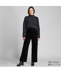 UNIQLO | ハイウエストコーデュロイワイドストレートパンツ（丈標準70～72cm）(その他パンツ)
