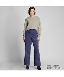 UNIQLO | ハイウエストコーデュロイワイドストレートパンツ（丈標準70～72cm）(その他パンツ)