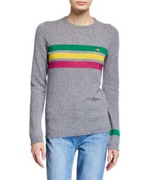Bella Freud Daytona Sparkle Stripe Crewneck Sweater