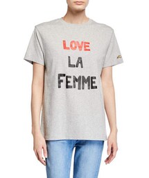 BELLA FREUD | Bella Freud Love La Femme Graphic T-Shirt (Tシャツ/カットソー)