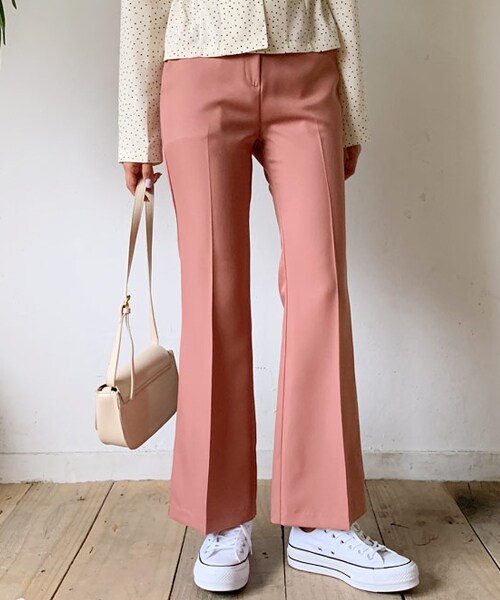 DHOLIC（ディーホリック）の「ブーツカットパンツ（その他パンツ・レディース・ブラック/ピンク/レッド・S/M/L）」の2枚目の写真