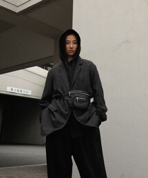 廃盤希少LIDNM SHRINK LEATHER BODY BAG リドム 本革 レザー SHRINK 