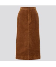 UNIQLO | コーデュロイロングスカート（ハイウエスト・丈標準77～79cm）(スカート)
