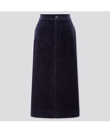 UNIQLO | コーデュロイロングスカート（ハイウエスト・丈短め72～74cm）(スカート)