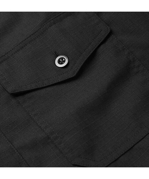 nonnative(ノンネイティブ)の「nonnative Grandad-Collar Wool-Blend Ripstop Half-Placket Shirt(シャツ/ブラウス・メンズ・Black・M/XXXL/XL/L/S/XXL/XS)」の3枚目の写真