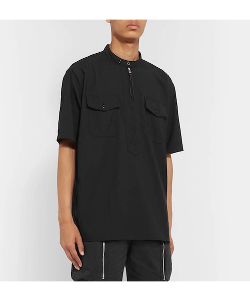 nonnative(ノンネイティブ)の「nonnative Grandad-Collar Wool-Blend Ripstop Half-Placket Shirt(シャツ/ブラウス・メンズ・Black・M/XXXL/XL/L/S/XXL/XS)」の5枚目の写真