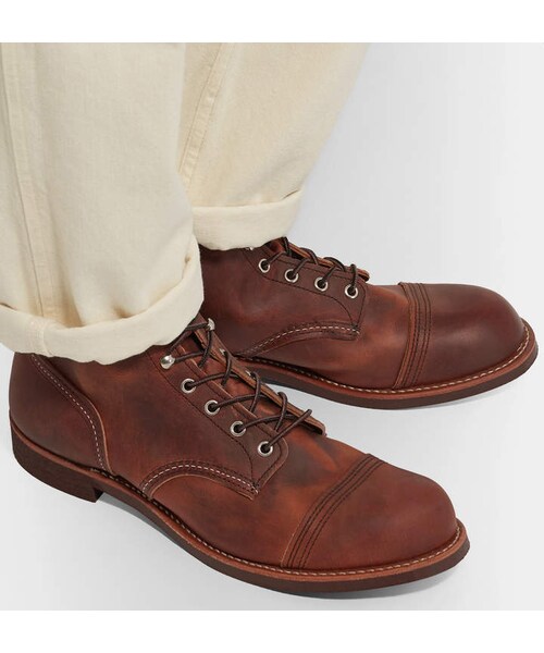 RED WING SHOES(レッドウィング)の「Red Wing Shoes 8085 Iron Ranger Burnished-Leather Boots(ブーツ・メンズ・Brown・One Size)」の4枚目の写真