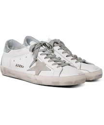 GOLDEN GOOSE | Golden Goose Superstar Distressed Leather And Suede Sneakers(スニーカー)