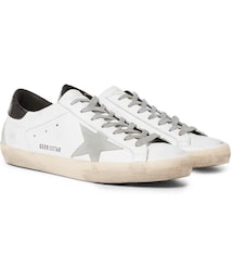 GOLDEN GOOSE | Golden Goose Superstar Distressed Leather And Suede Sneakers(スニーカー)