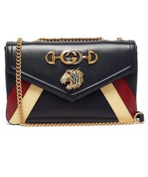 Gucci - Rajah Smooth Leather Shoulder Bag - Womens - Navy Multi