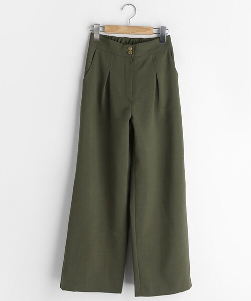 DHOLIC（ディーホリック）の「ツーボタンタックスラックス（スラックス・レディース・ブラック/オレンジ/ベージュ/グリーン・FREE）」の3枚目の写真