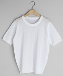 DHOLIC | リブヘム半袖ニット(ニット/セーター)