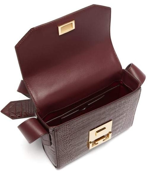 GIVENCHY（ジバンシイ）の「Givenchy - Eden Small Crocodile Effect Leather Shoulder Bag - Womens - Burgundy（ショルダーバッグ・レディース・Red・One Size）」の2枚目の写真