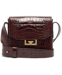 GIVENCHY | Givenchy - Eden Small Crocodile Effect Leather Shoulder Bag - Womens - Burgundy(ショルダーバッグ)