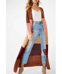 Forever 21 Ribbed Colorblock Duster Cardigan
