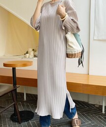 DHOLIC | プリーツスリットワンピース(ワンピース)