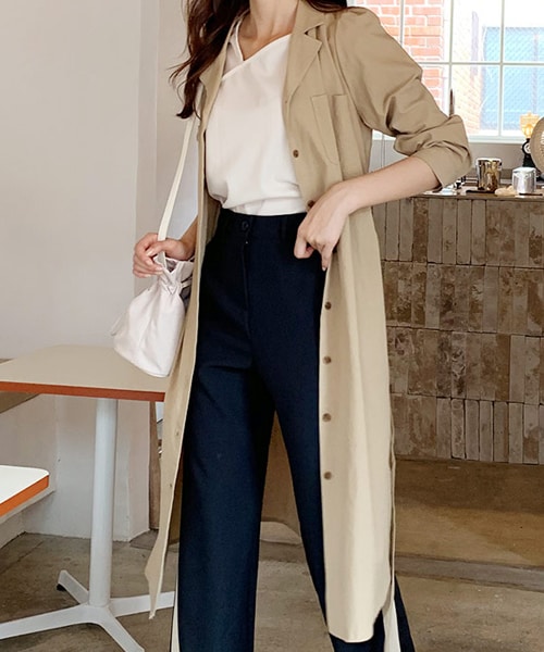 DHOLIC(ディーホリック)の「ストラップSET開襟ワンピース(ワンピース・レディース・ベージュ/ブラウン/レッド・FREE)」の1枚目の写真