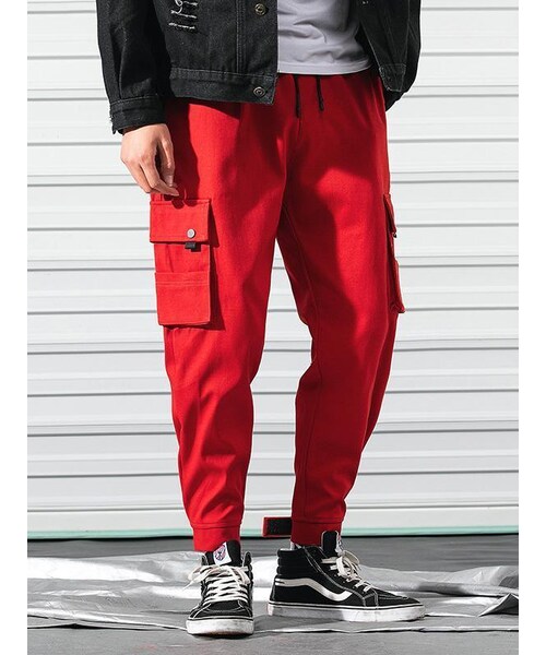 Urcarol（ウルカロール）の「Urcarol アンクルカーゴパンツ（カーゴパンツ・メンズ・グリーン/グレー/ブラック/ベージュ/レッド・M/L/XL/2XL/3XL/XXL）」の5枚目の写真