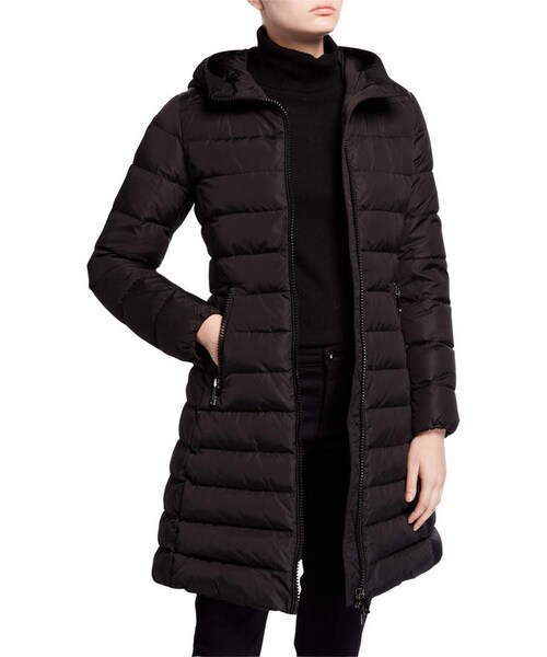 MONCLER（モンクレール）の「Moncler Talev Long Leather-Trim Puffer ...