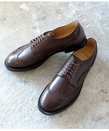 美品 アダムエロペ ウイングチップ 革靴 ローファー 赤茶 37 約23.5㎝ 美品 アダムエロペ ウイングチップ 革靴 ローファー 赤茶 37 約