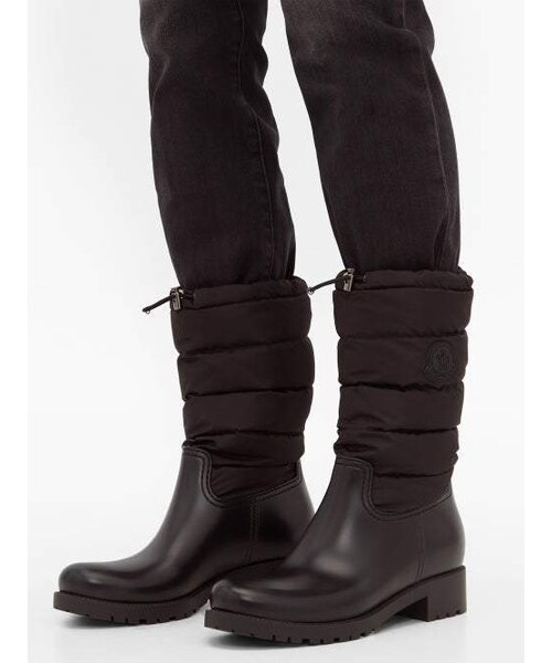 カラーブラック黒37 新品 MONCLER  Ginette padded boots ブーツ