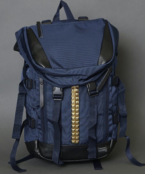 MEMENTISM（メメントイズム）の「THE WORLD レザー切り替え センタースタッズリュック（バックパック/リュック・メンズ・ブラック/ブラック×ホワイト/ネイビー/カモフラージュ/アニマル/その他1/その他2/その他3/その他4/その他5/その他6/その他7/その他8/グレー×ホワイト・FREE）」の14枚目の写真