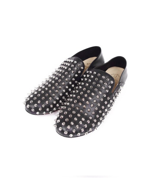 HARRIS BROWN(ハリスブラウン)の「"GOLD.E"スパイクスタッズカウレザースリッポンBLACK(シューズ・メンズ・その他・43(約26cm)/44(約27cm))」の2枚目の写真