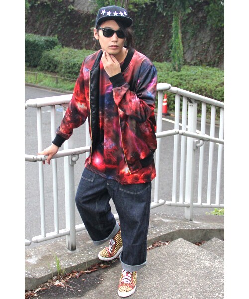 PUBLIC EYES（パブリックアイズ）の「"PE-50"スペースグラフィックブルゾン"RED"（ジャケット/アウター・メンズ・その他・S/M）」の6枚目の写真