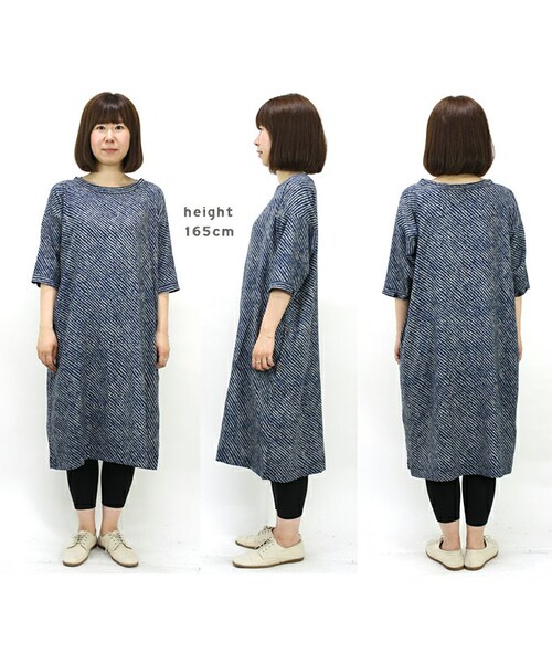 45rpm - ☆彡様専用45rpm インディゴ2重織りガーゼ抜染フラワー