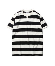 ESPIONAGE | Ernest Border S/S T-shirt Black Stripe(トップス)