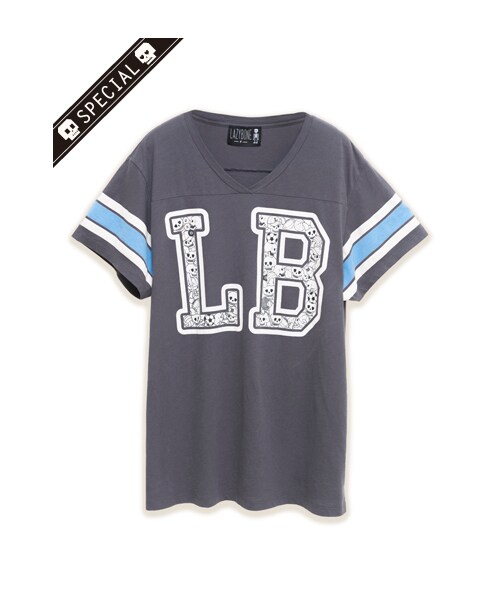 lazybone(レイジーボーン)の「LB Sporty Tee(トップス・レディース・牙白色/深灰色・F)」の7枚目の写真