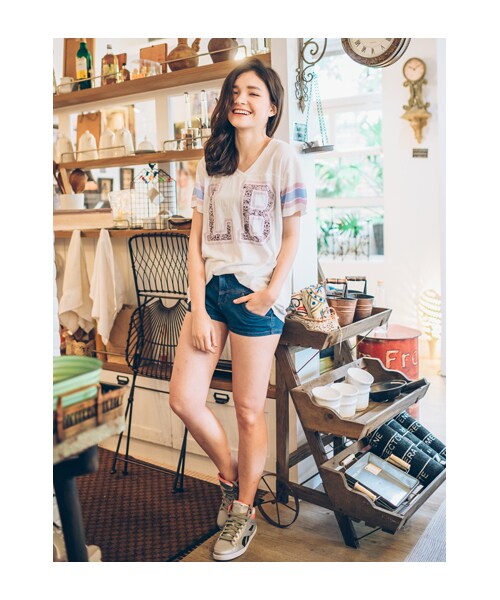 lazybone(レイジーボーン)の「LB Sporty Tee(トップス・レディース・牙白色/深灰色・F)」の6枚目の写真