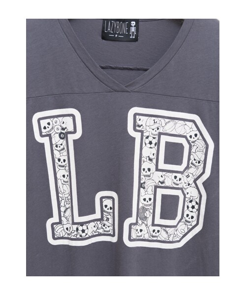 lazybone(レイジーボーン)の「LB Sporty Tee(トップス・レディース・牙白色/深灰色・F)」の8枚目の写真