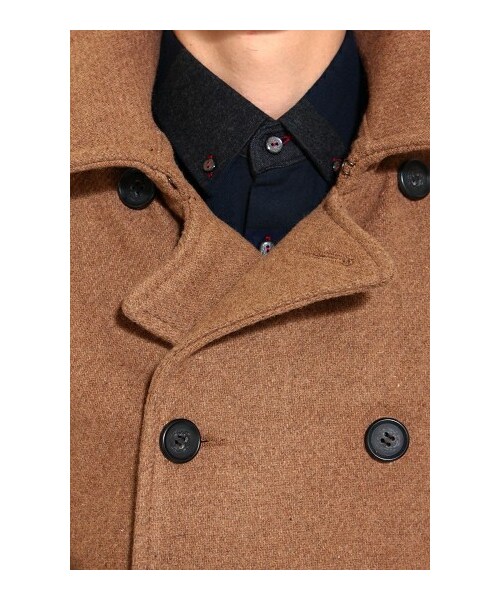 CAMBIO（カンビオ）の「メルトン×レザー 袖切替ピーコート（）」 - WEAR