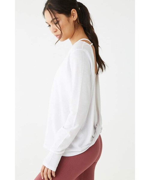 FOREVER 21（フォーエバー トゥエンティーワン）の「Forever 21 Active Open-Back Top（Tシャツ/カットソー・レディース・Black/White・X-small/Small/Medium/Large）」の8枚目の写真