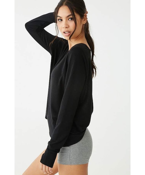 FOREVER 21（フォーエバー トゥエンティーワン）の「Forever 21 Active Open-Back Top（Tシャツ/カットソー・レディース・Black/White・X-small/Small/Medium/Large）」の5枚目の写真