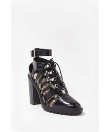 Forever 21 Caged Lace-Up Booties