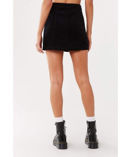 FOREVER 21（フォーエバー トゥエンティーワン）の「Forever 21 Corduroy A-Line Mini Skirt（スカート・レディース・Black/Yellow・Small/Medium/Large）」の6枚目の写真