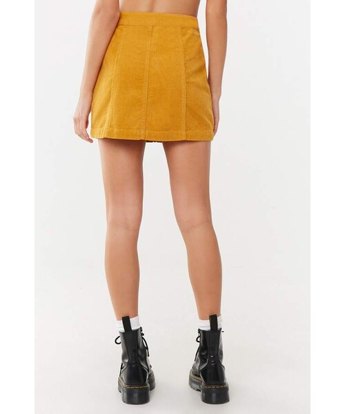 FOREVER 21（フォーエバー トゥエンティーワン）の「Forever 21 Corduroy A-Line Mini Skirt（スカート・レディース・Black/Yellow・Small/Medium/Large）」の8枚目の写真