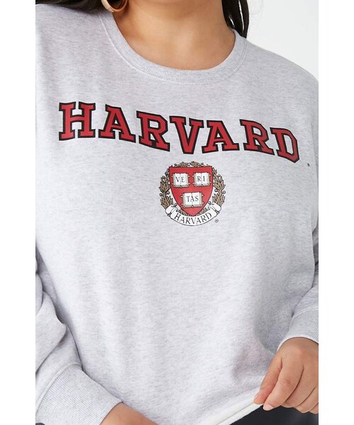 FOREVER 21（フォーエバー トゥエンティーワン）の「Forever 21 Plus Size Harvard Graphic Raw-Cut Sweatshirt（スウェット・レディース・Blue・0x/1x/2x/3x）」の2枚目の写真