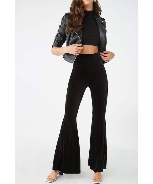 Forever 21（フォーエバー トゥエンティーワン）の「Forever 21 Velvet Flare Leggings（レギンス