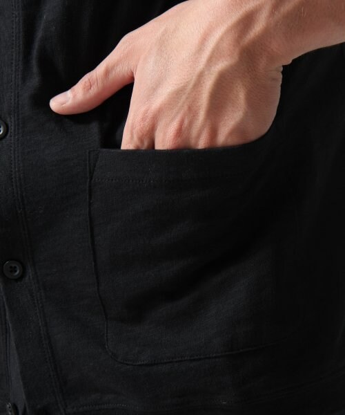 GLOBAL WORK（グローバルワーク）の「スラブＶカーデ半袖（トップス・メンズ・ブラック09/グレー15/ネイビー88・Ｓ/Ｍ/Ｌ/ＸＬ）」の11枚目の写真