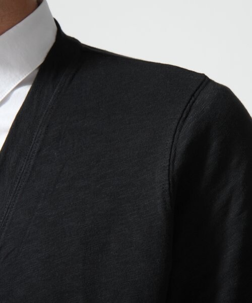 GLOBAL WORK（グローバルワーク）の「スラブＶカーデ半袖（トップス・メンズ・ブラック09/グレー15/ネイビー88・Ｓ/Ｍ/Ｌ/ＸＬ）」の9枚目の写真