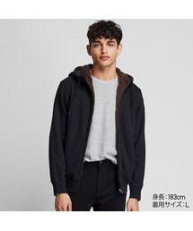 UNIQLO | ボアスウェットフルジップパーカ（長袖）(パーカー)