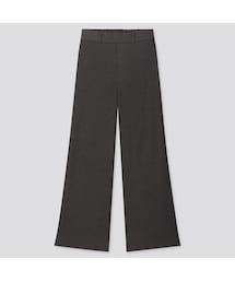 UNIQLO | ワイドストレートパンツ（ウールライク・丈長め73～75cm）(その他パンツ)