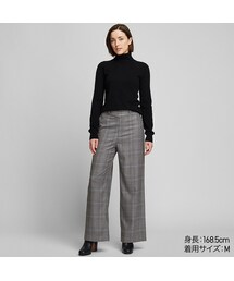UNIQLO | ワイドストレートパンツ（ウールライク・丈標準68～70cm）(その他パンツ)
