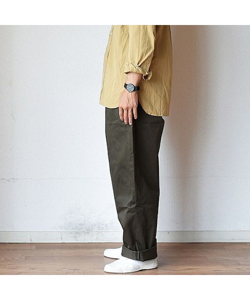 美品のEEL『イール』のコーデュロイ⭐️リブパンツ(ベージュ)(ネイビー) EEL Products イールプロダクツ | SUN PANTS コーデュロイ Ver. Col