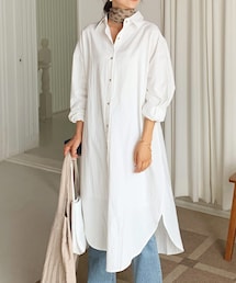 DHOLIC | ラウンドヘムシャツワンピース(ワンピース)