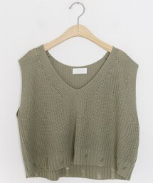 DHOLIC | クロップドニットベスト(ベスト)