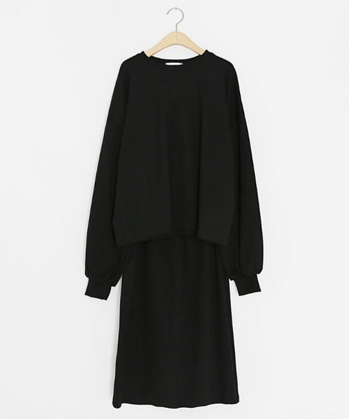 DHOLIC（ディーホリック）の「スウェット&スカートSET（アンサンブル・レディース・その他/グレー/ブラック・FREE）」の2枚目の写真